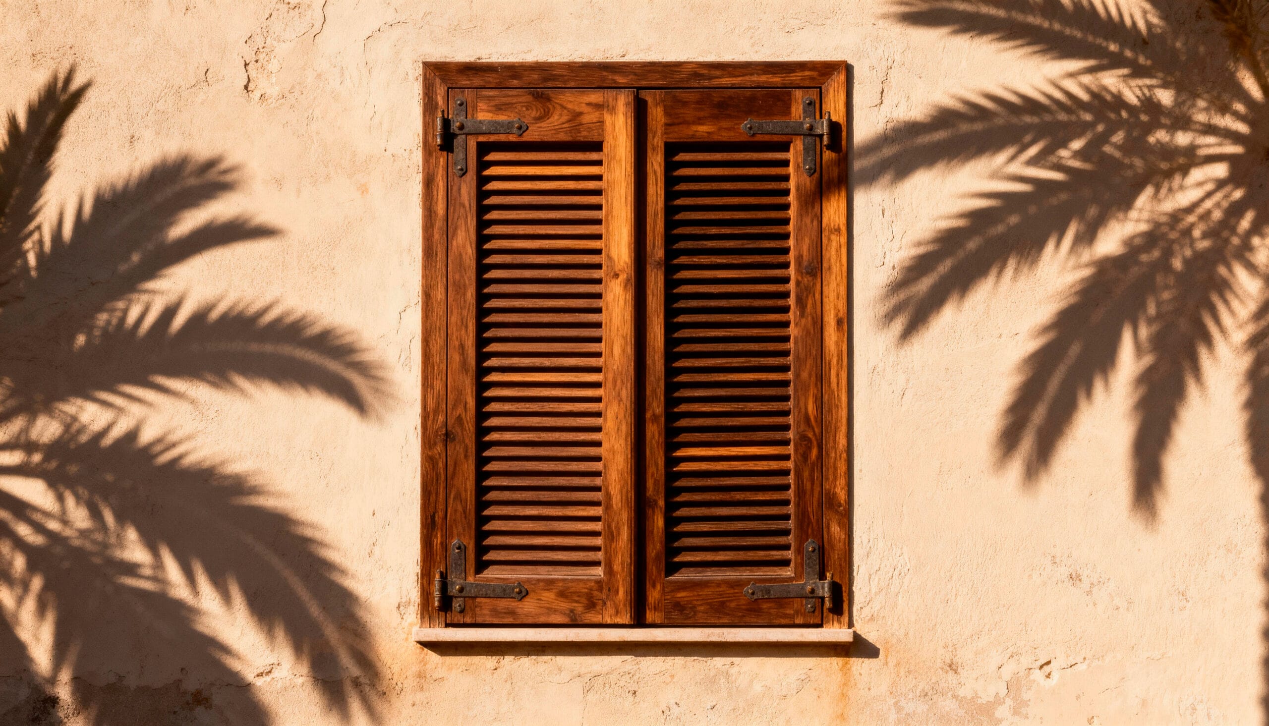 Mediterranean window and evening light
